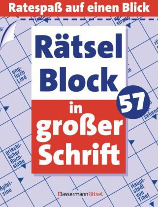 Rätselblock in großer Schrift. Bd.57