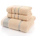 3-teiliges Frottiertuch-Set beige