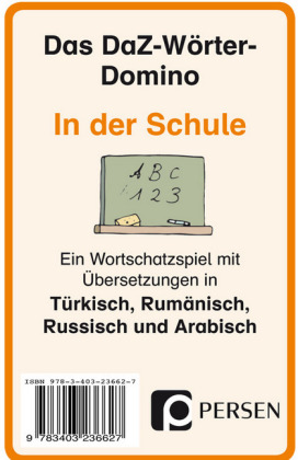 Das DaZ-Wörter-Domino: In der Schule, Kartenspiel