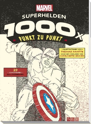 MARVEL: Superhelden - 1000 x Punkt zu Punkt, m. Poster