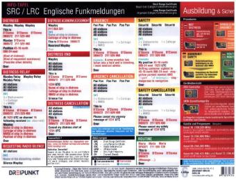 Short Range Certificate / Long Range Certificate: Englische Funkmeldungen, Info-Tafel