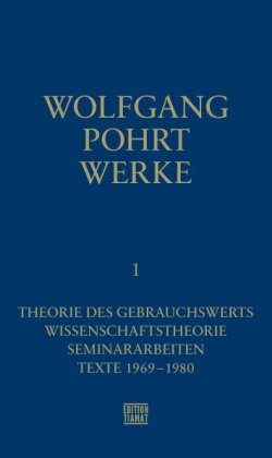 Theorie des Gebrauchswerts / Wissenschaftstheorie / Seminararbeiten / Texte 1969-1980