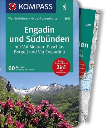 KOMPASS Wanderführer Engadin und Südbünden, m. 1 Karte