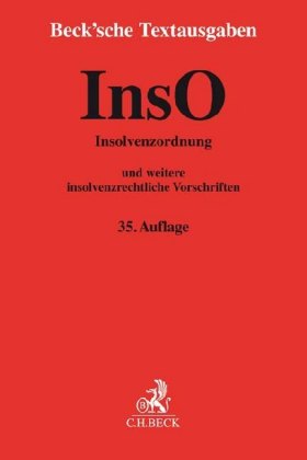 InsO, Insolvenzordnung und weitere insolvenzrechtliche Vorschriften