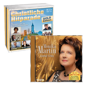  Christliche Hitparade - Gold Edition + Monika Martin - Ganz still HANDSIGNIERT