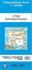 Topographische Karte Bayern Schrobenhausen