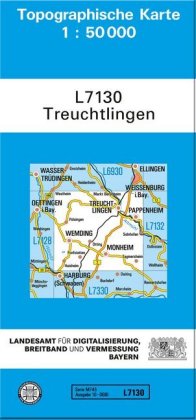 Topographische Karte Bayern Treuchtlingen