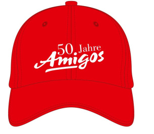 Basecap Amigos "50 Jahre" rot