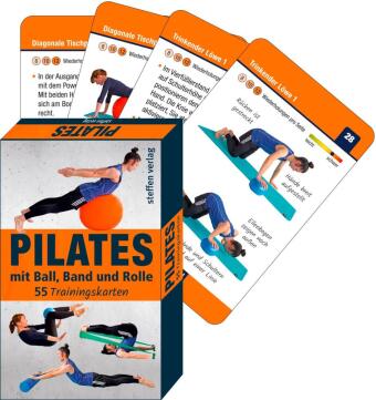 Trainingskarten: Pilates mit Ball, Band und Rolle