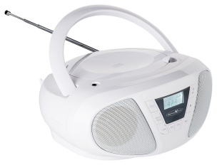Boombox mit Radio, CD, AUX-IN und USB in Weiß