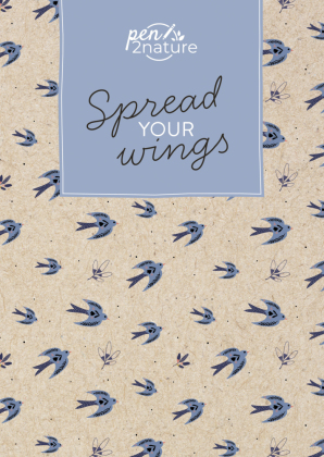 Spread Your Wings - Notizbuch (Motiv Vögel) A5 | dotted | Hardcover