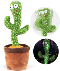 Kombipaket Tanzender, sprechender Kaktus mit LED (2er-Set)