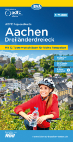 ADFC-Regionalkarte Aachen Dreiländereck, 1:75.000, reiß- und wetterfest, mit kostenlosem GPS-Download der Touren via BVA-website oder Karten-App