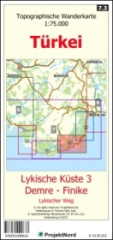 Lykische Küste 3 - Demre - Finike - Lykischer Weg - Topographische Wanderkarte 1:75.000 Türkei (Blatt 7.3)