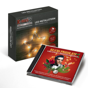 Greatest Christmas Songs + LED Metallstern Geschenkset