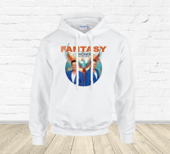 Kapuzenpulli Fantasy - Phönix aus der Asche weiß Gr. XL