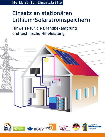 Merkblatt für Einsatzkräfte – Einsatz an stationären Lithium-Solarstromspeicher