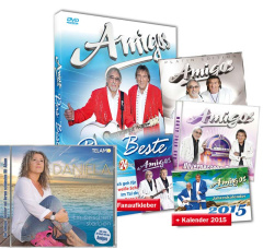 Amigos Geschenk-Paket (mit Kalender 2015 und Amigos-Aufkleber) + Daniela Alfinito - Ein bisschen sterben